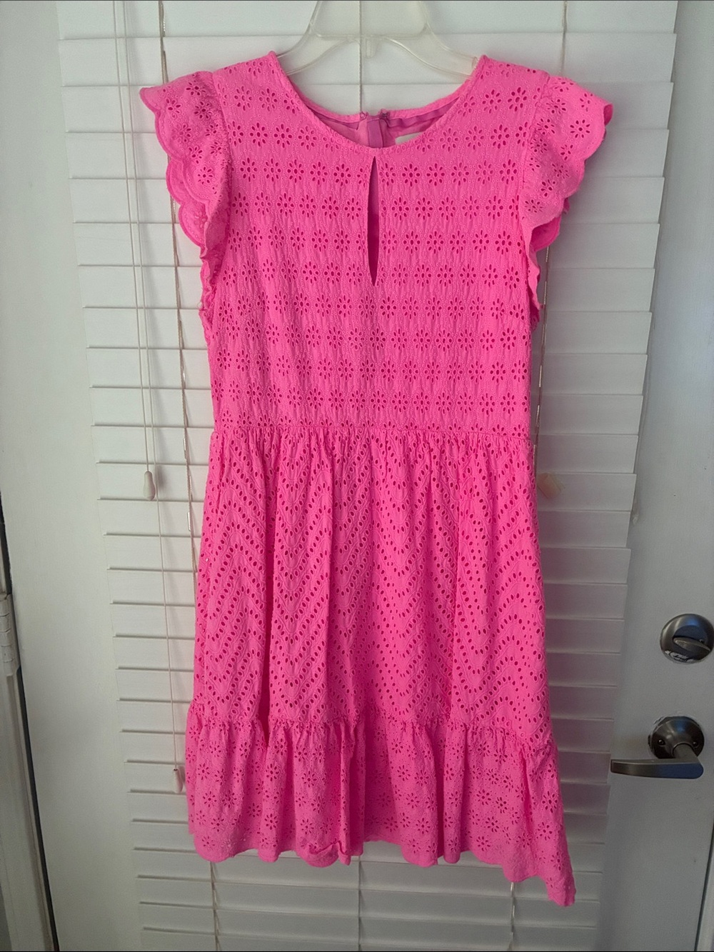Vineyard Vines Allamanda Floral Eyelet Dress In Pink Wave SZ 6